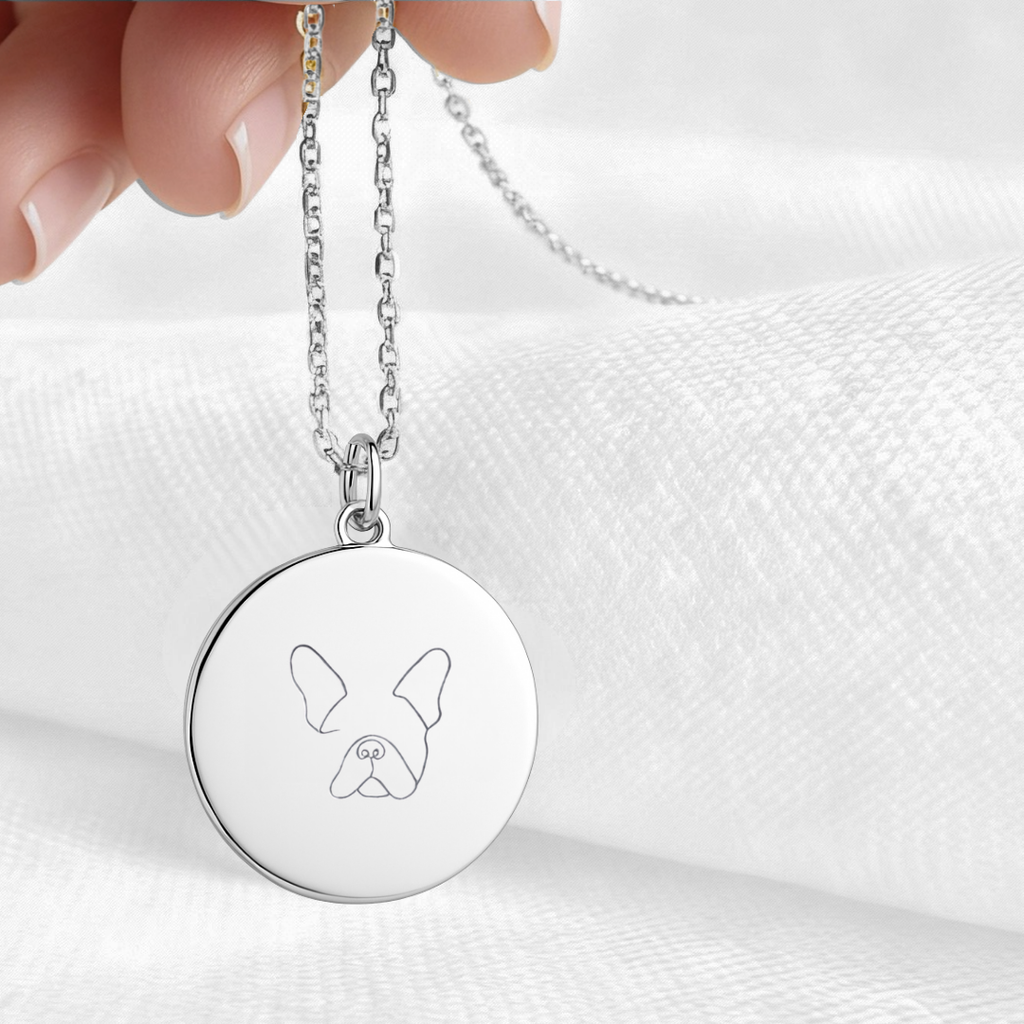 Single Line Drawing Pendant Necklace – 925 Sterling Silver