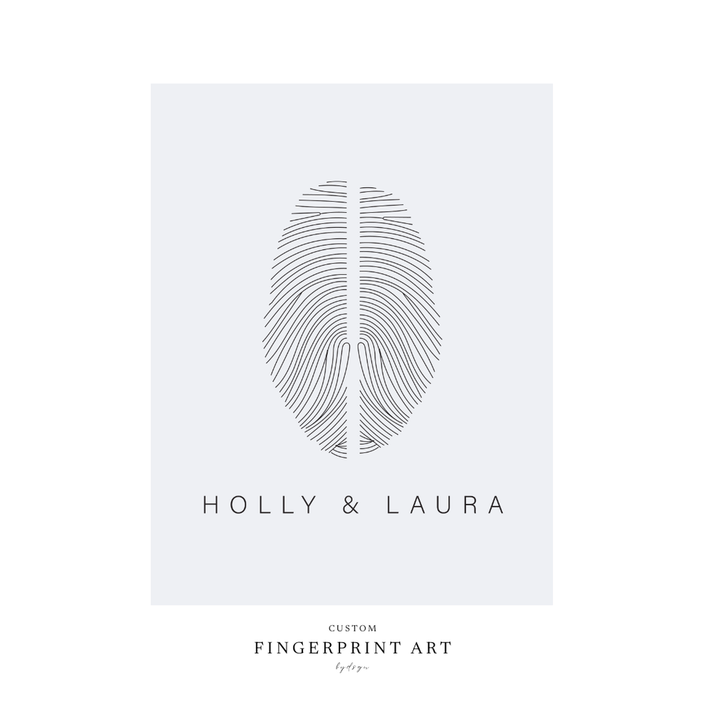 Custom fingerprint shape art combining two personalised fingerprints into a heart- minimalist fingerprint wall art, unique couples or anniversary gift