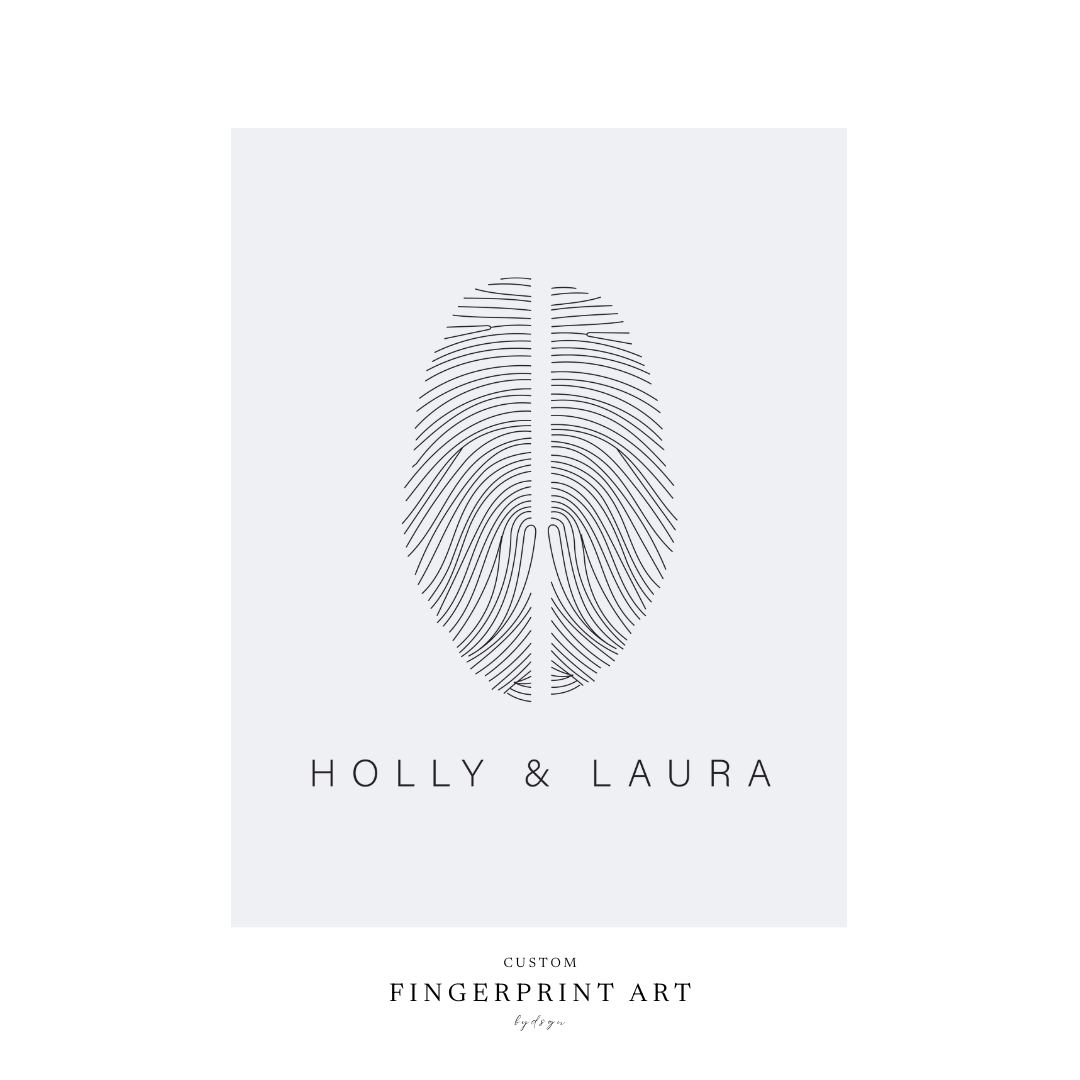 Custom fingerprint shape art combining two personalised fingerprints into a heart- minimalist fingerprint wall art, unique couples or anniversary gift