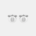Custom two fingerprint engraved cufflinks in 925 sterling silver -personalised mens gift for wedding, groom, father of the bride or anniversary