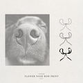 Minimalist pet feature bow design, fineline pet art of the dog nose turned into a fineline bow.  Atelier By DSGN meaningful design.