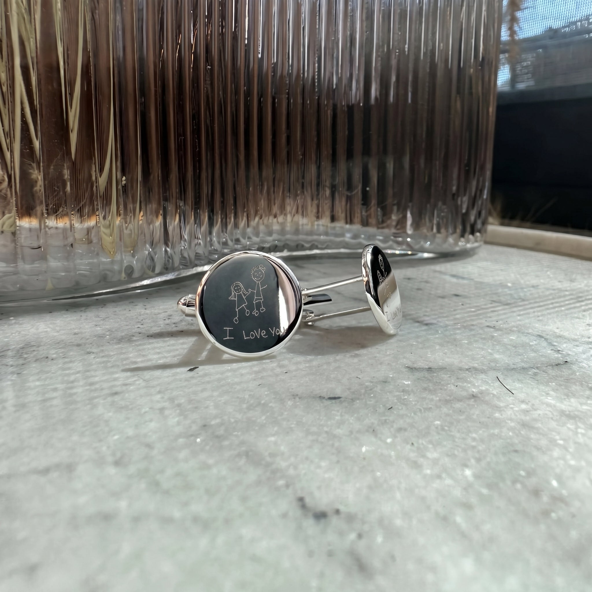 custom-handwriting-engraved-circle-cufflinks-sterling-silver-meaningful-jewelry-atelier-by-dsgn.